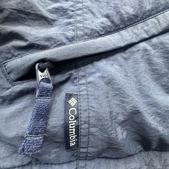 Vintage Columbia Jacket Womens Medium Blue Fleece Lined Zip Windbreaker 90s - Picture 2 of 13